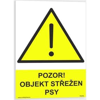 Pozor objekt střežen psy Plast 297 x 420 mm (A3) tl. 0.5 mm - Kód: 06986