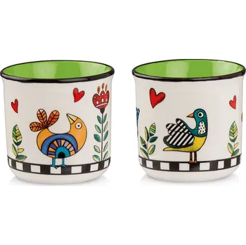 Egan Italy Egan - Sada hrnků na espresso COCORICO' GREEN 2 KS - 90 ml