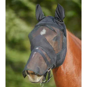 Vybavení pro koně WALDHAUSEN Maska proti hmyzu Waldhausen, s ochranou uší a nozder, černá EXTRA FULL