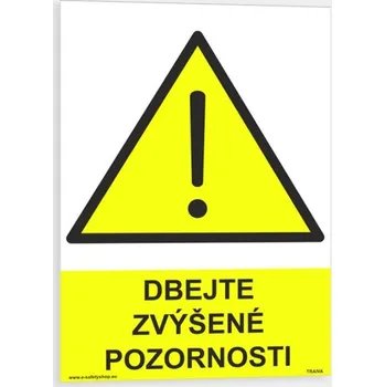 Dbejte zvýšené pozornosti Plast 148 x 210 mm (A5) tl. 0.5 mm - Kód: 07997