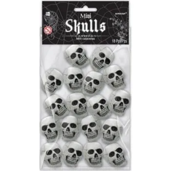 Party dekorace Halloweenské mini lebky 18 ks