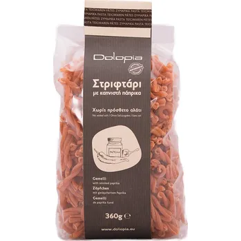 Těstoviny gemelli s uzenou červenou paprikou 360g DOLOPIA