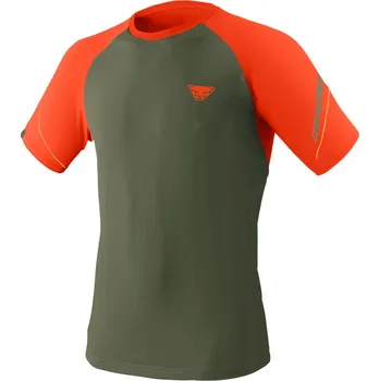 Triko Dynafit Alpine Pro SS TEE thyme 2025 Barva: zelená / oranžová, Velikost: XL