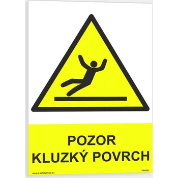 Pozor kluzký povrch 2 Samolepka 148 x 210 mm (A5) tl. 0.1 mm - Kód: 13446