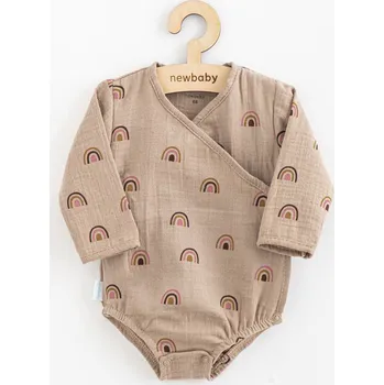 Kojenecký body NEW BABY Kojenecké mušelínové body s bočním zavazováním New Baby Rainbow Vel. 80