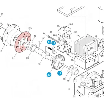 Pohon brány Came 119RIBZ009 korunní převodový motor BZ