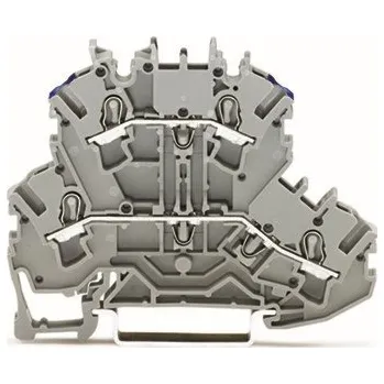 modulární přístroj a rozvaděč WAGO Svorka 2002-2203 dvoupatrová průchozí, L/N šedá 2002-2203
