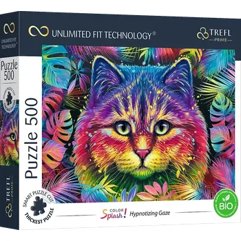 Puzzle TREFL Puzzle UFT Color Splash: Hypnotizující pohled 500 dílků