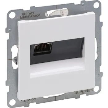 Elektrická zásuvka LEG 721156 SUNO BÍLÁ 1XRJ45 CAT6 STP LCS