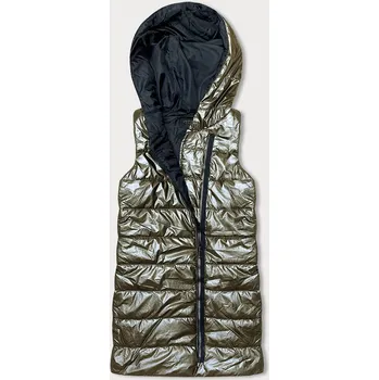 Dámská vesta Zlatá dámská péřová vesta s kapucí J.STYLE, odstíny žluté XL (42) i392_22775-53