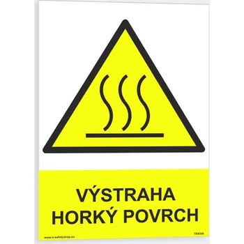 Výstraha horký povrch Plast 210 x 297 mm (A4) tl. 2 mm - Kód: 13618