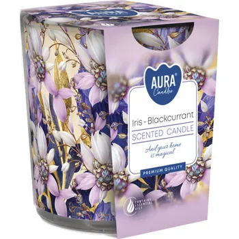 Svíčka Nohel Garden Svíčka ve skle KOSATEC-ČERNÝ RYBÍZ vonná 100g