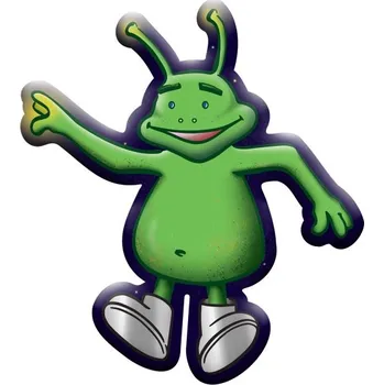 Party dekorace Foliový balonek mimozemšťan - 67 x 75 cm