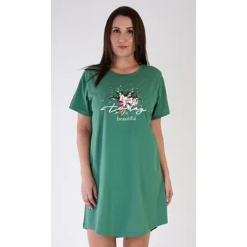 Dámská noční košile Dámská noční košile Vienetta Secret Today is bautiful smaragdová 3XL