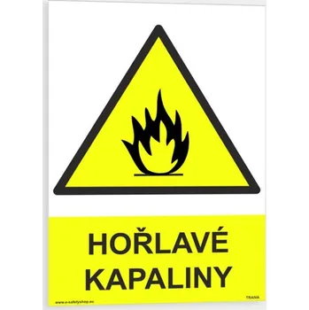 Hořlavé kapaliny Plast 210 x 297 mm (A4) tl. 0.5 mm - Kód: 03591