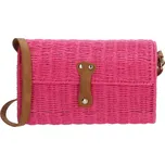 Dámská proutěná kabelka růžová – PE-Florence Straw 18140, pevné skořepinové provedení, splétané papírové lano | Cooltovka.cz