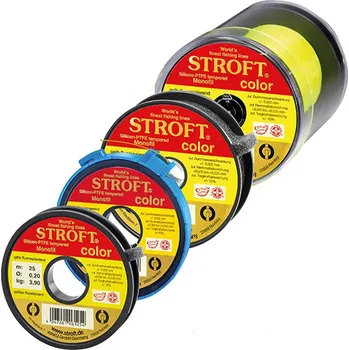 STROFT Color Yellow fluorescent 0.30mm 7.40kg, 300m (Velmi pevný rybářský vlasec svítivě žluté barvy.)