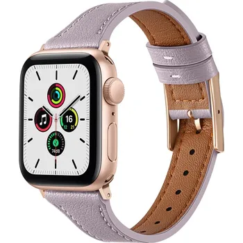 Příslušenství k chytrým hodinkám VSECHNONAMOBIL 67603 LEATHER Kožený řemínek pro Apple Watch SE / SE 2022 / SE 2023 / SE 2025 (40mm) fialový