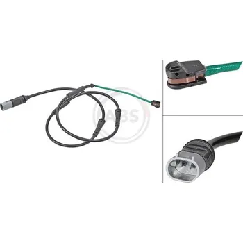 Brzdová destička Výstražný kontakt, opotřebení obložení A.B.S. ABS39684