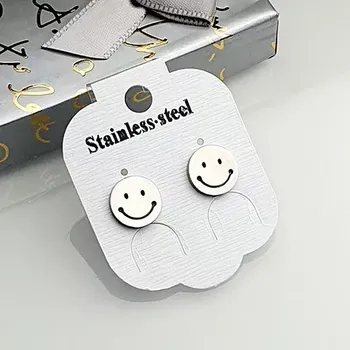 Náušnice Dámské ocelové náušnice - smajlík