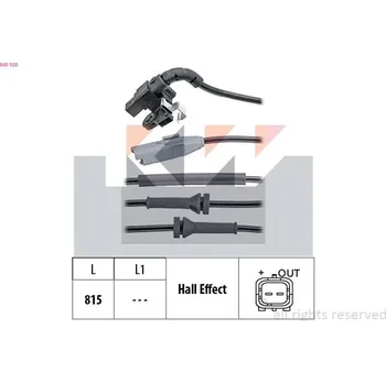 Přislušenství brzdového systému Snímač, počet otáček kol KW 460 150