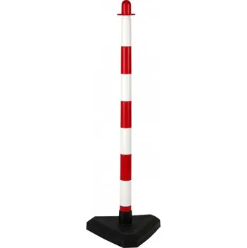 Plotový sloupek Ohraničovací mobilní sloupek SCV90 - červenobílý, 90 cm Sloupek SCV90: Výška: 90 cm, Průměr: 4,5 cm, Kód: 25233