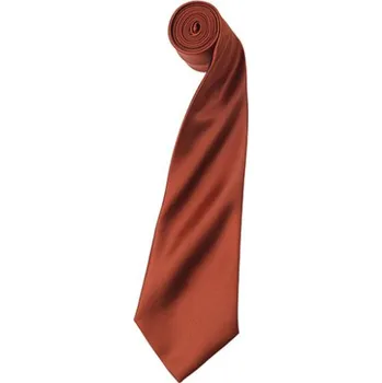 Kravata Premier Workwear Pánská saténová kravata PR750 Chestnut -ca. Pantone 7525 144 x 8,5 cm