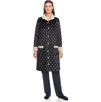 Dámský župan Teplý puntíkovaný dámský župan s knoflíky, blue captain L i512_15904_572_4