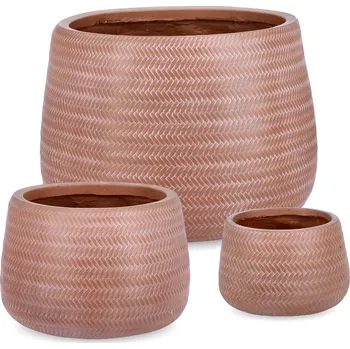 Květináč BIZZOTTO set 3 terakotových květináčů TRESSAGE hnědá 0790645