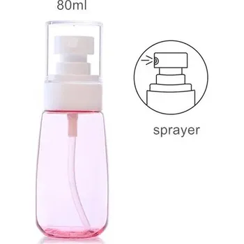 Cestovní obal na kosmetiku - 80ml růžový rozprašovač