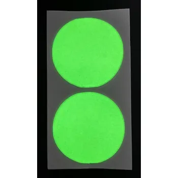 Samolepící dekorace Svítící samolepky na vypínače II. kolečko žlutozelené, 2 ks - Kód: 16192