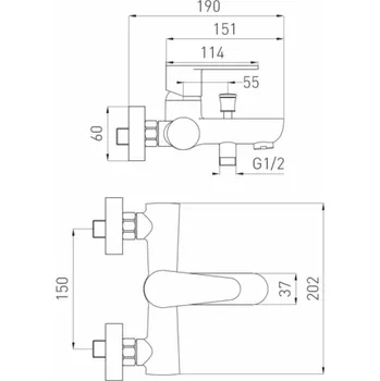 Vodovodní baterie Koupelnová baterie Cordoba BCD1