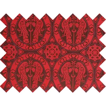 HEDVA ČESKÝ BROKÁT Vzorek brokátu 5x10cm 51323 PAPOUŠCI hnědá | 17