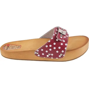 Dámská obuv Buxa Dřeváky pro fit postavu CE1 - červená s puntíky Velikost: 41