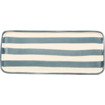 Zafferano, Servírovací talíř Lido s pruhy 26,5 cm šedý - Formadore