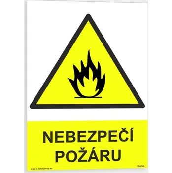 Nebezpečí požáru Plast 148 x 210 mm (A5) tl. 2 mm - Kód: 00212