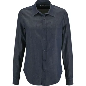 Dámská košile SOĽS Barry Women Dámská košile s dlouhým rukávem SL02101 Denim brut M