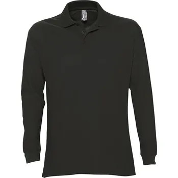 Pánská košile SOĽS Star Pánská polokošile s dlouhým rukávem SL11328 Černá S