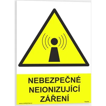 Značení Nebezpečné neionizující záření Samolepka 210 x 297 mm (A4) tl. 0.1 mm - Kód: 08680