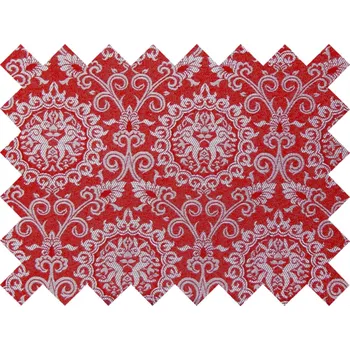 HEDVA ČESKÝ BROKÁT Vzorek brokátu 5x10cm 51324 ZAJÍCI červená | 13