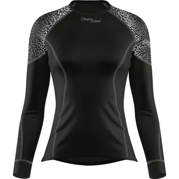 Dámské funkční triko dlouhý rukáv LEO černá/šedá Bamboo Light New