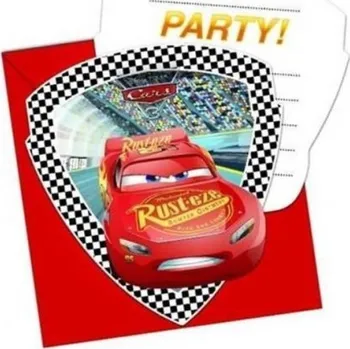 Party dekorace Party pozvánky Cars 3 – 6 ks