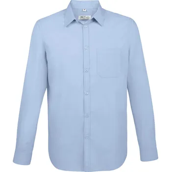 Pánská móda SOĽS Baltimore Fit Pánská košile s dlouhým rukávem SL02922 Sky blue L