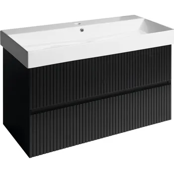 Sapho FILENA umyvadlová skříňka 95x51,5x43cm, černá mat strip