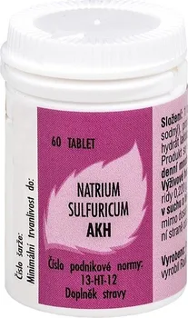 Homeopatikum AKH Natrium sulfuricum 60 tbl.