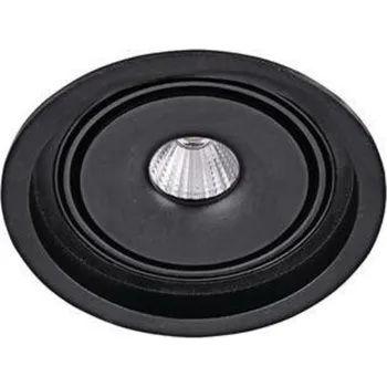 Bodové svítidlo LED Zápustné bodové svítidlo AZzardo Boston 1 Round black AZ3470 10W 810lm 3000K IP20 12cm kulaté černé stmívatelné