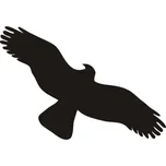 Silueta dravce, proti narážení ptáků do skla - černá Samolepka 404 x 166 mm tl. 0.1 mm - Kód: 00523