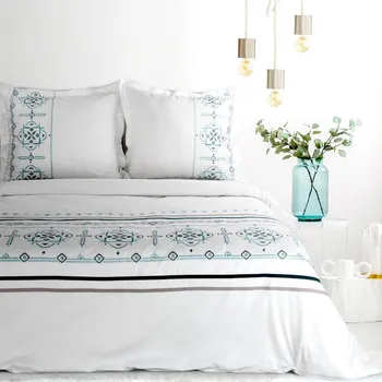 Povlečení SATÉNOVÉ LOŽNÍ POVLEČENÍ HAFT 200X220 CM, 2 KS 70X80 CM VZOROVANÉ