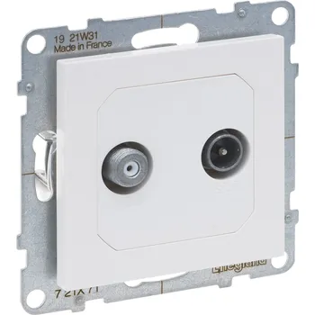 Elektrická zásuvka LEG 721171 SUNO ZÁS.TV-R 2KABELY BÍLÁ