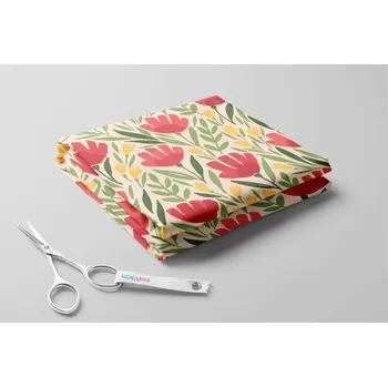 Softshell zimní, Natrhané květiny Barva: Červená